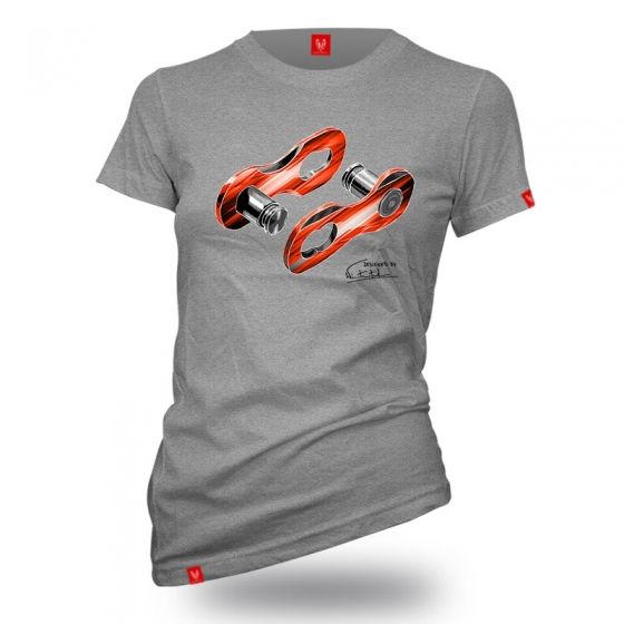 T-shirt dla rowerzysty "LINK SZARA" Damska - 1